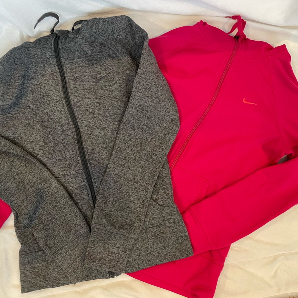 BUNDLE of 2 Nike Therma Fit Zip Up Sweatshirts Size XS